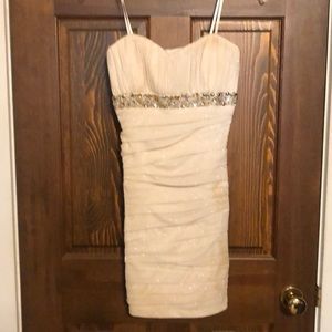 Formal Creme Cocktail Dress
